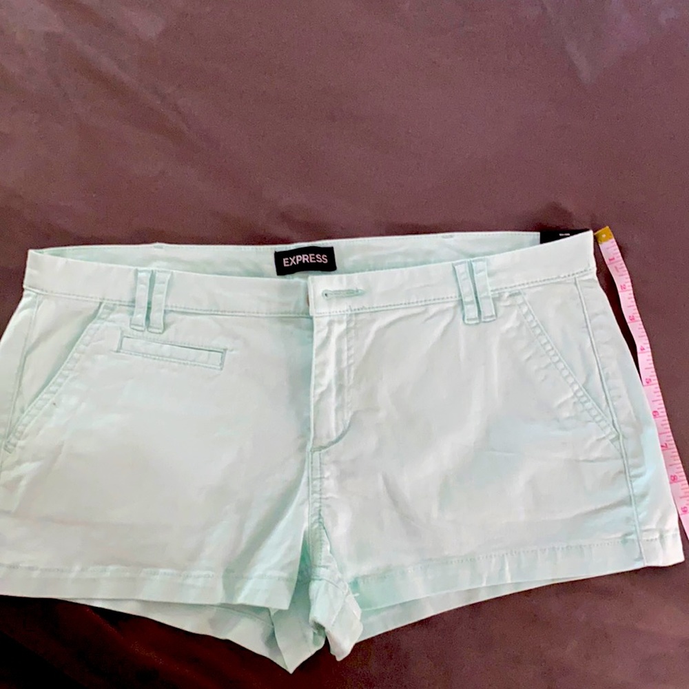 Pale turquoise. Brand new. Non smoking no pet home